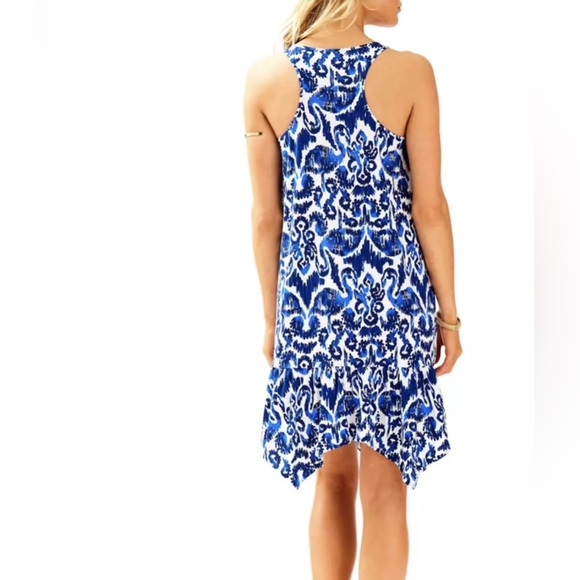 Lilly Pulitzer Hampton Tank Dress in Resort Navy Ikat Print S - Picture 3 of 12